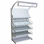 Кондитерський стелаж торговий 1900*1200 мм ТИП 3, стелаж приставний, стелаж для кондитерки, стелаж для спецій, стелаж з секціями, фото 2