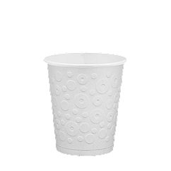 Паперовий стакан Bubles 250 мл двошаровий білий (30 шт / 28 рукавів у ящику)