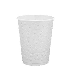 Паперовий стакан Bubles 350 мл двошаровий білий (30 шт / 20 рукавів у ящику)