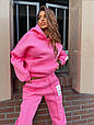 Костюм жіночий з тринитки пенье на флісі Модель: 842-006 Колір: барбі, фото 3