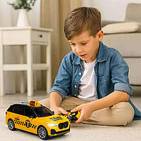 Радіокерована машинка Taxi City — жовте таксі 25 см з фарами, акумулятором і пультом T9012C, фото 9