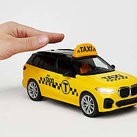 Радіокерована машинка Taxi City — жовте таксі 25 см з фарами, акумулятором і пультом T9012C, фото 8