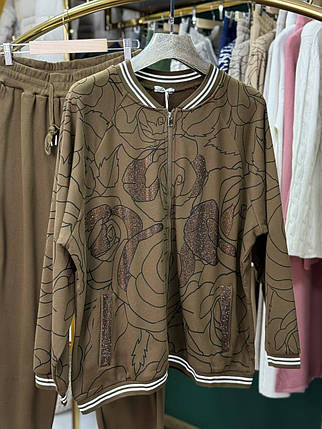 Шикарний жіночий костюм, тканина "Трикотаж" 54/56, 58/60 розмір 54/56, фото 2