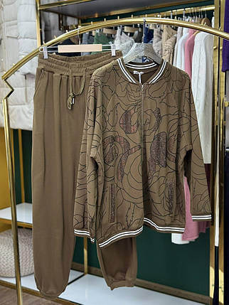 Шикарний жіночий костюм, тканина "Трикотаж" 54/56, 58/60 розмір 54/56, фото 1