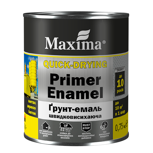 Ґрунт-емаль швидковисихаюча Maxima помаранчевий глянцевий 2.5 кг