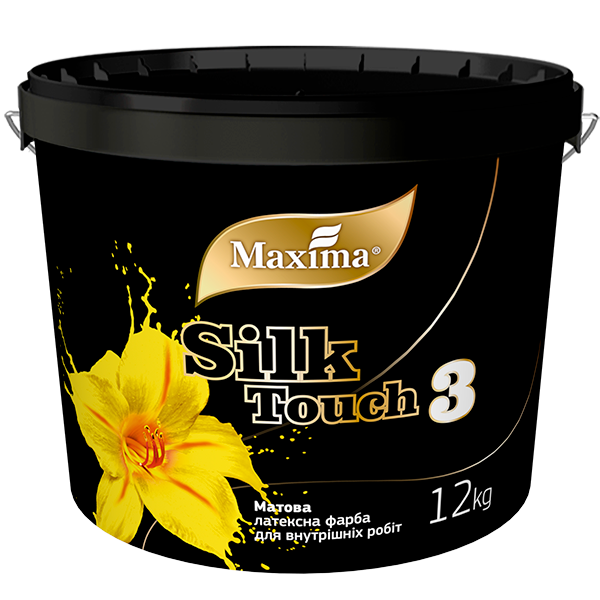 Матова латексна фарба для внутрішніх робіт "Silk Touch 3" Maxima база TR 1 кг