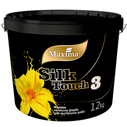 Матова латексна фарба для внутрішніх робіт "Silk Touch 3" Maxima база TR 1 кг, фото 1