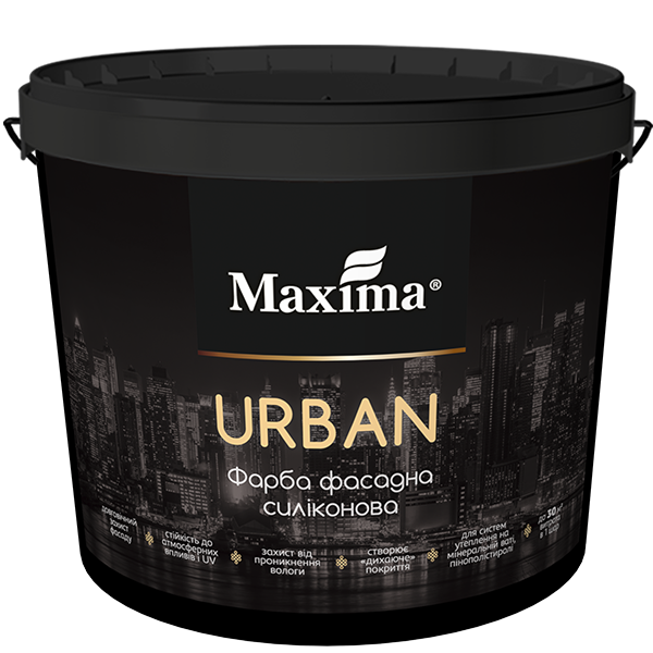 Фарба фасадна силіконова «Urban» Maxima база TR 6 кг