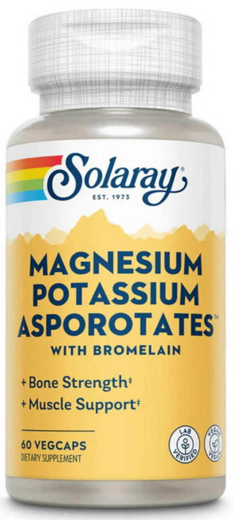 Магній та калій аспартат Solaray Magnesium Potassium Asportates 60 капс