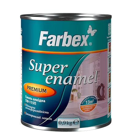 Емаль алкідна ПФ-115П Farbex смарагдовий 50 кг, фото 1