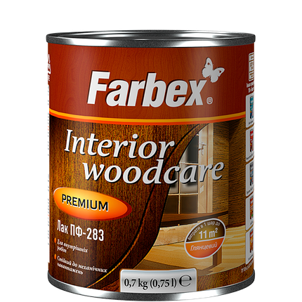 Лак ПФ-283 Farbex безкольоровий глянцевий 0.75 л, фото 1