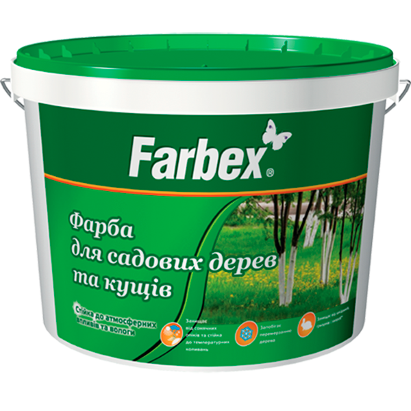 Фарба для садових дерев та кущів Farbex білий 20 кг