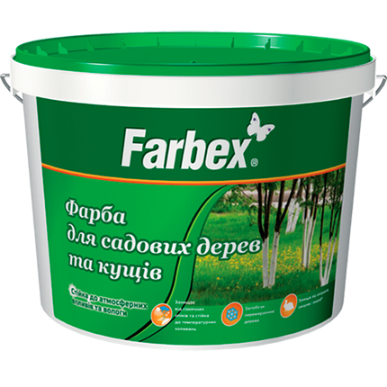 Фарба для садових дерев та кущів Farbex білий 1.4 кг, фото 1