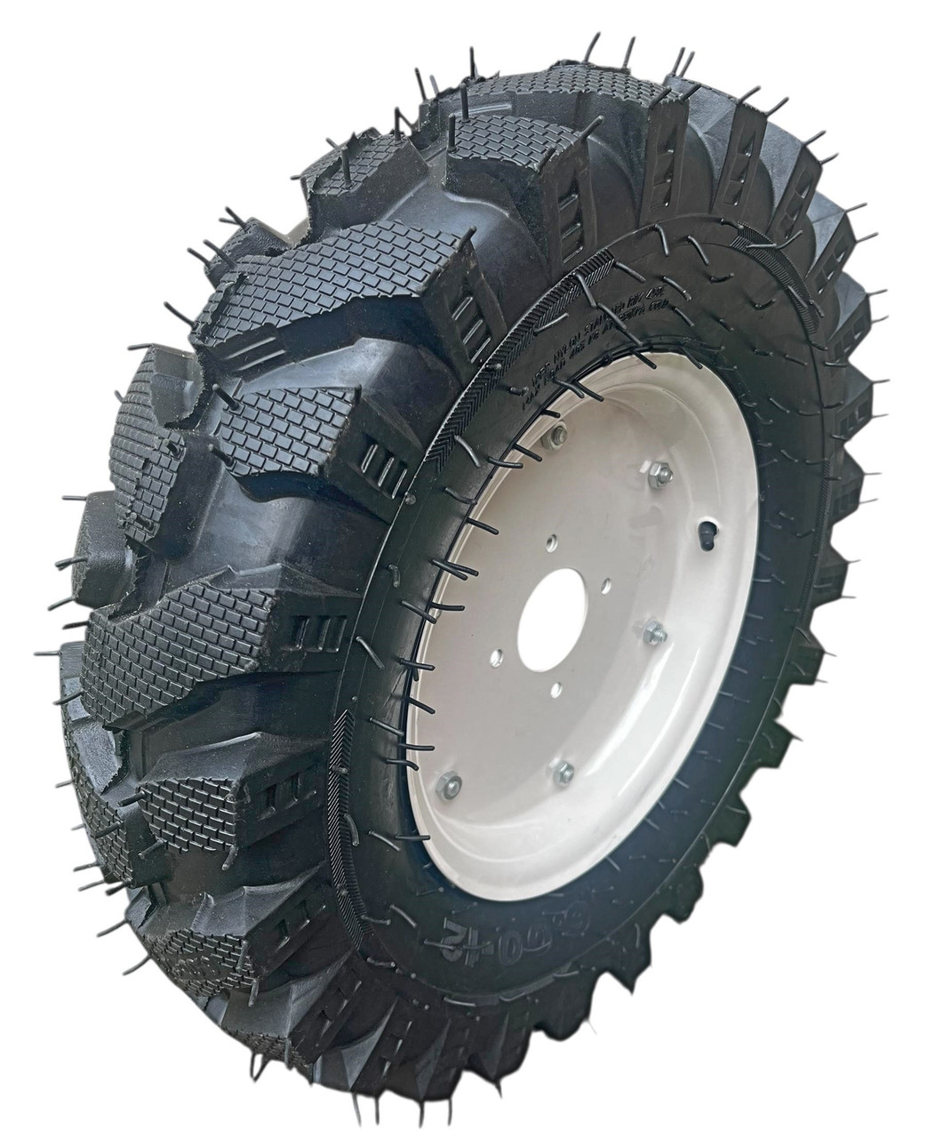 Колесо 6.00-12 (12PR) на мотоблок, мінітрактор, Max.Load 405 кг, 48 шипів