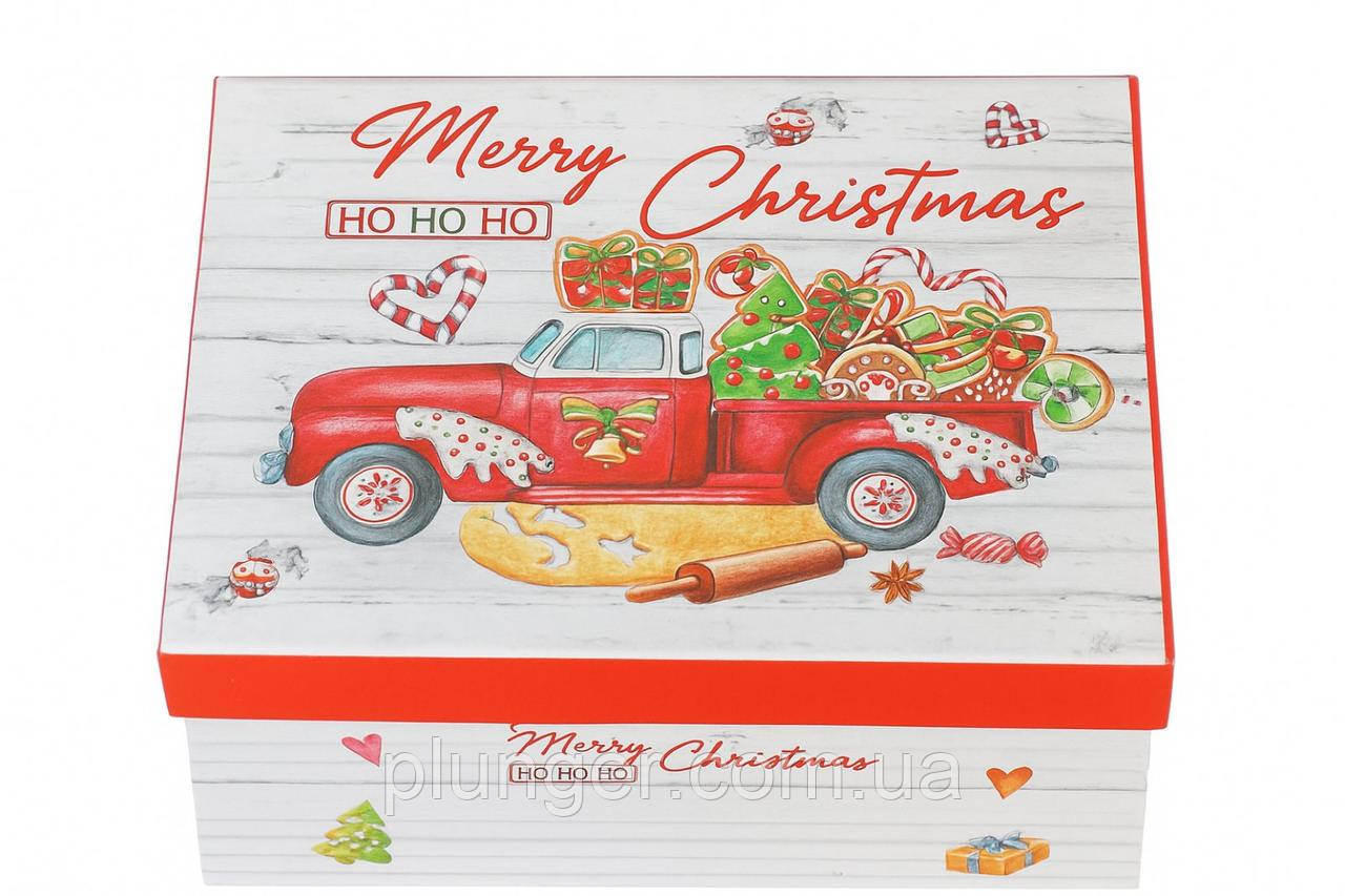 Коробка подарункова «Різдвяна вантажівка» 23см*16.5см*9.5см, фото 1