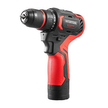 Дриль-шуруповерт акумуляторний, безщітковий, 12 В, 50 Nm, 0-500/0-1900 об/хв, патрон 0,8-10 мм, 2,0 Ач INTERTOOL WT-0322