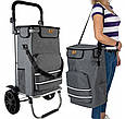 Кравчучка з сумкою,Великий Візок для покупок Malatec об*ємом 40л 23187, фото 4