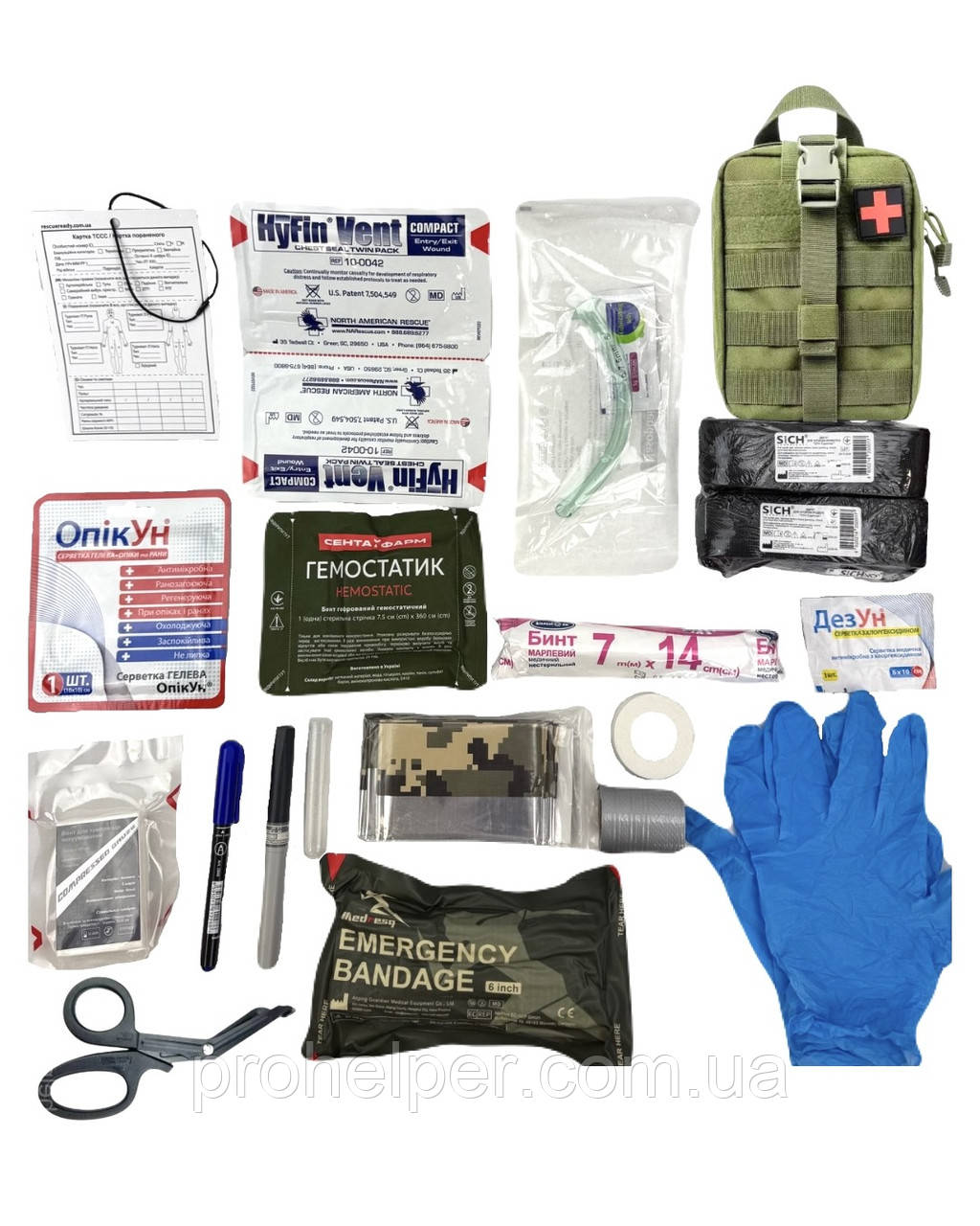 Аптечка укомплектована зразка НАТО №2 в підсумку зі швидким скидом олива, фото 1