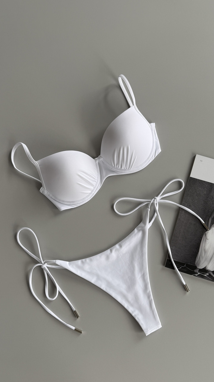 Купальник жіночий пуш ап Naomi & Moana білий, фото 1