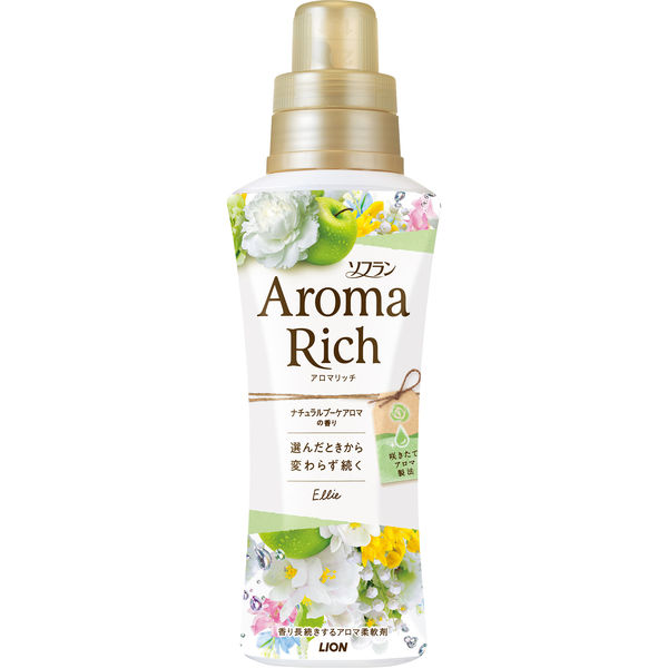 Кондиціонер для білизни Soflan Aroma Rich Ellie з натуральними ароматичними оліями, LION, 480 мл. (353140)