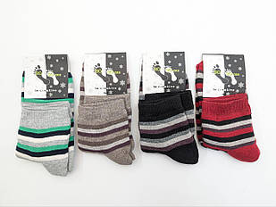 Жіночі шкарпетки махрові SoSo смужки, 36-40, мікс кольорів 12 пар/уп