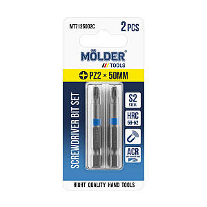 Набір біт Molder PZ2x50мм 2шт кольорове маркування MT7125002C