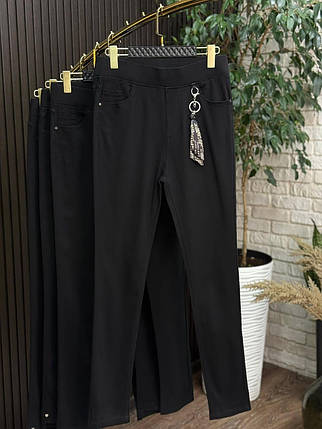 Неймовірні жіночі джегінси на байці, тканина "Стрейч-Джинс" 48, 50, 52, 54, 56, 58 розмір 48, фото 1