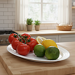 Сервірувальне блюдо порцелянове овальне Blob Sakura 30 см, фото 3