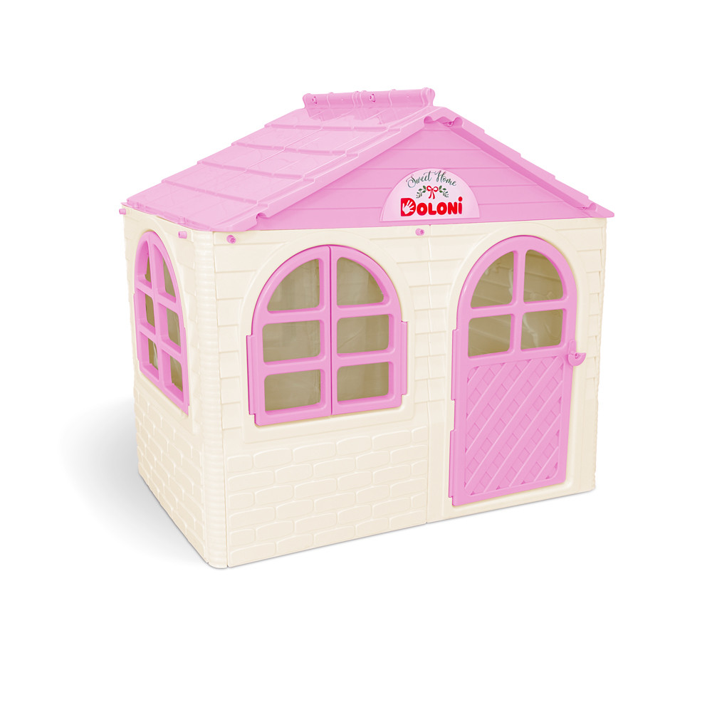 Дитячий ігровий пластиковий будиночок зі шторками ТМ Doloni (маленький), фото 1