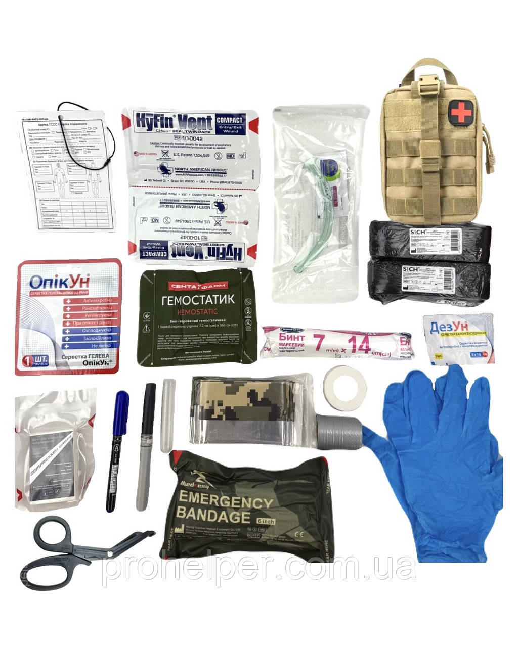 Аптечка укомплектована зразка НАТО №2 в підсумку зі швидким скидом койот/пісок, фото 1