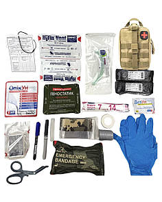 Аптечка укомплектована зразка НАТО №2 в підсумку зі швидким скидом койот/пісок