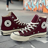 Кеди Converse All Star Chuc 70 Hi (Wine Red Hi) Бордові високі, фото 5