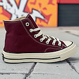 Кеди Converse All Star Chuc 70 Hi (Wine Red Hi) Бордові високі, фото 3