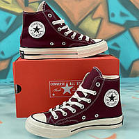 Кеди Converse All Star Chuc 70 Hi (Wine Red Hi) Бордові високі