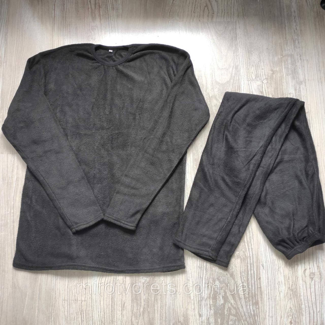 Термобілизна чоловіча флісова чорна, фото 1