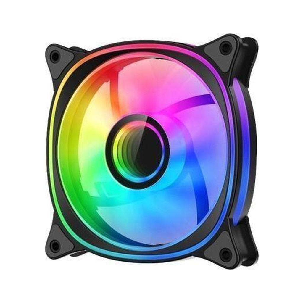 Корпусний вентилятор 2E GAMING Air Cool X Fan ACF120XB-ARGB, 120мм, 1200rpm, 3pin, 3pin +5VARGB, 20,4dBa, чорний