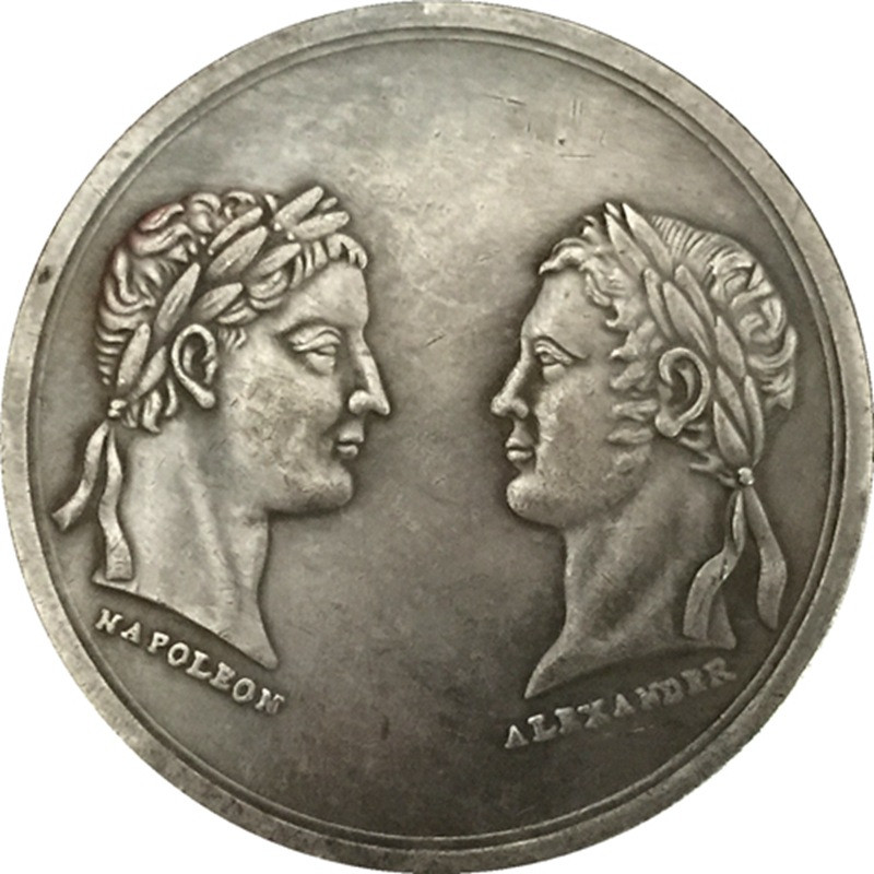 Сувенір Монета - Жетон монетоподібний у пам'ятьфінгу в Ерфурті 1808 (Александр 1), фото 1