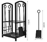 Підставка для дров з аксесуарами PK011 Kaminer 8785, 4 в 1, 30×40×73 см, фото 8