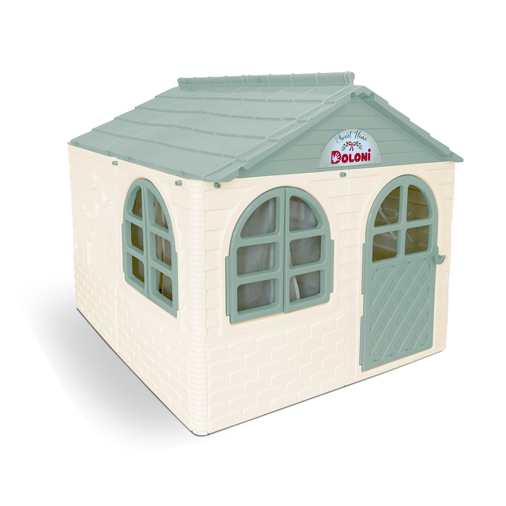 Дитячий ігровий пластиковий будиночок зі шторками ТМ Doloni (середній), фото 1