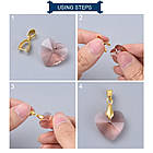 Тримач для Кулонів, Латунь, Колір: Срібло, Розмір: 14x7х6мм, Отвір 4х6мм, 10 шт, фото 2