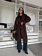 Пальто жіноче кашемірове Модель: 842-0100 Колір: Чорний, шоколад, фото 5
