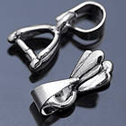 Тримач для Кулонів, Латунь, Колір: Платина, Розмір: 9 мм, Отвір 4x5мм, 10 шт, фото 5