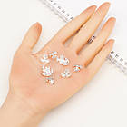 Шапочки для Бусин Залізні, Квітка, Колір: Срібло, Розмір: 13х4мм, Отвори 1.2 мм, 100 шт, фото 3