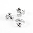 Шапочки для Бусин Залізні, Квітка, Колір: Срібло, Розмір: 13х4мм, Отвори 1.2 мм, 100 шт, фото 4