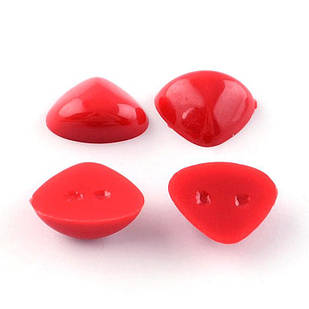 Носики для Іграшок, Трикутні, Червоний, 11х10мм, Товщина 3.5 мм, 50 шт