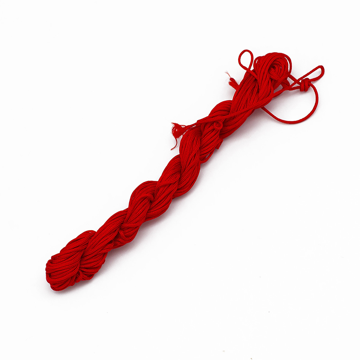 Шнур Нейлоновий, Колір: Червоний, Товщина 2 мм, приблизно 12 м/зв'язка, 1 связка, фото 1