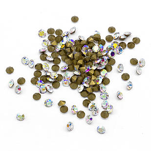 Стрази Діамант, Клас А, Скло, Кристал АВ, 2.4~2.5 мм, 144 шт