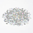 Скляні стрази Термоклейові, Клас AA, Круглі, Грані, Плоскі ззаду, Кристал АВ, 4.6-4.8мм (144 шт), фото 4