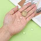 Кабошони Скляні, Круглі, Безбарвний, 12х4мм, 20 шт, фото 2