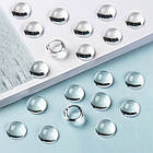 Кабошони Скляні Прозорі, Круглі, Безбарвні, Розмір: 5.5~6х3мм, 20 шт, фото 8